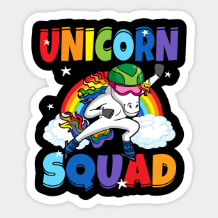 Unicorn Squad Speed Skate Ice Skater Winter Sports Sticker